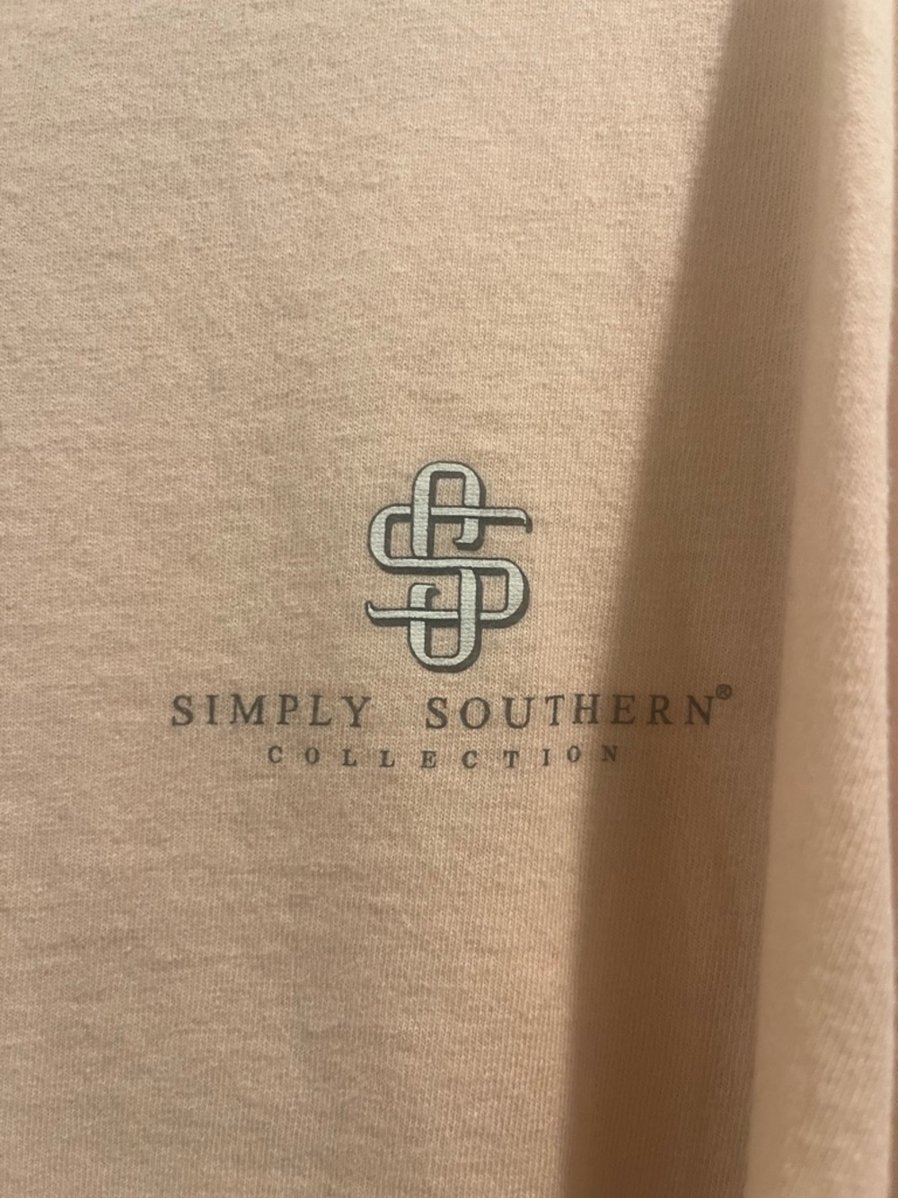 Simply Southern Long Sleeve Tee - Light Peach Size XXL - Picture 2 of 7